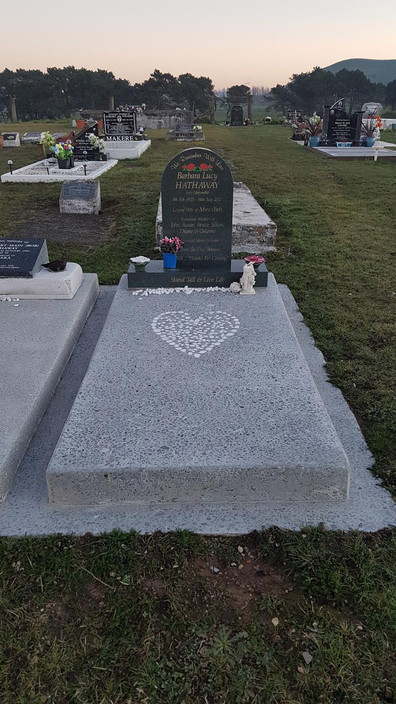 Headstone crafted from granite by Stoneworx - Memorials of Distinction in New Zealand.
