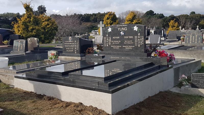 Headstone crafted from granite by Stoneworx - Memorials of Distinction in New Zealand.