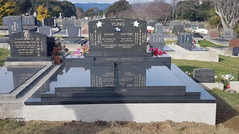 Headstone crafted from granite by Stoneworx - Memorials of Distinction in New Zealand.