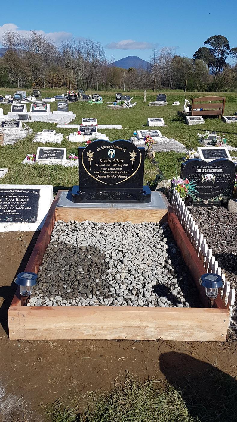 Headstone crafted from granite by Stoneworx - Memorials of Distinction in New Zealand.