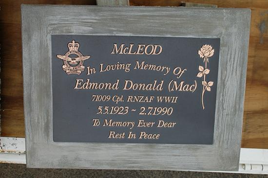 Plaque by Stoneworx - Memorials of Distinction in New Zealand.