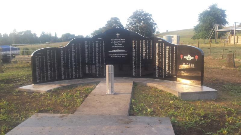 Headstone crafted from granite by Stoneworx - Memorials of Distinction in New Zealand.