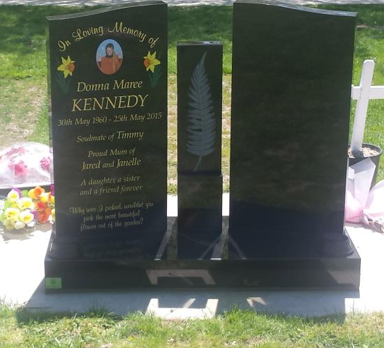 Headstone crafted from granite by Stoneworx - Memorials of Distinction in New Zealand.