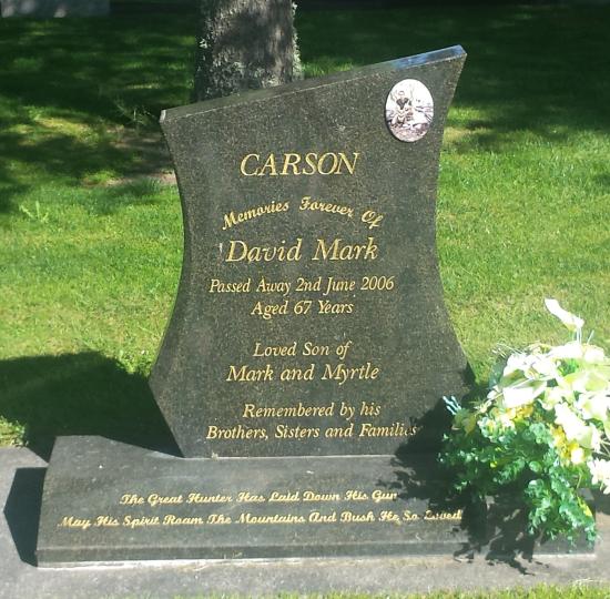 Modern shape with classic style headstone crafted from granite by Stoneworx - Memorials of Distinction in New Zealand.