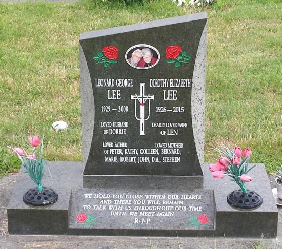 Headstone crafted from granite by Stoneworx - Memorials of Distinction in New Zealand.