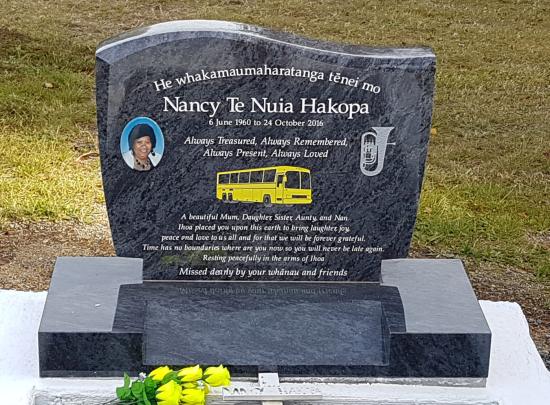Headstone crafted from granite by Stoneworx - Memorials of Distinction in New Zealand.