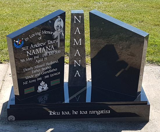 Headstone crafted from granite by Stoneworx - Memorials of Distinction in New Zealand.