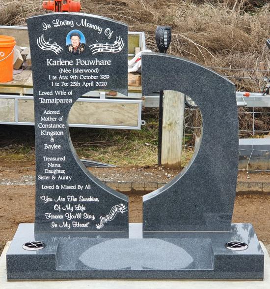 Headstone crafted from granite by Stoneworx - Memorials of Distinction in New Zealand.