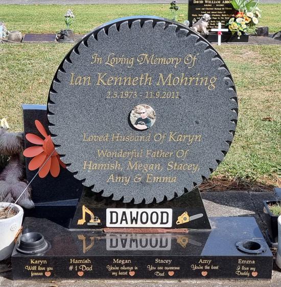 Headstone crafted from granite by Stoneworx - Memorials of Distinction in New Zealand.