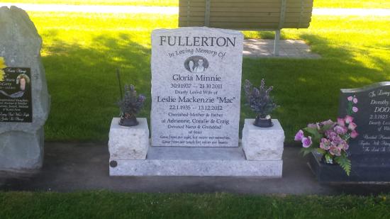 Headstone crafted from granite by Stoneworx - Memorials of Distinction in New Zealand.