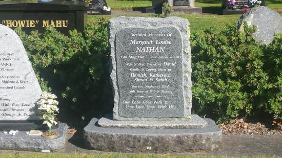 Headstone crafted from granite by Stoneworx - Memorials of Distinction in New Zealand.