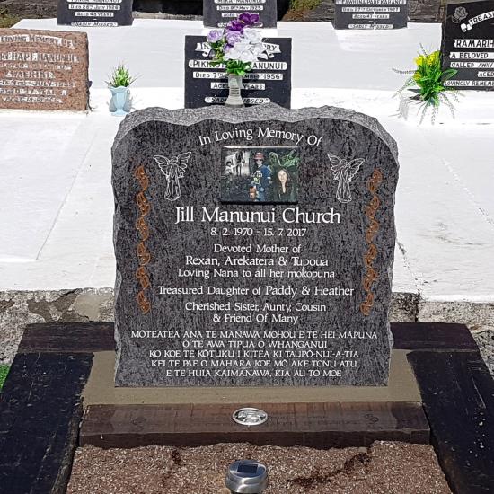 Headstone crafted from granite by Stoneworx - Memorials of Distinction in New Zealand.