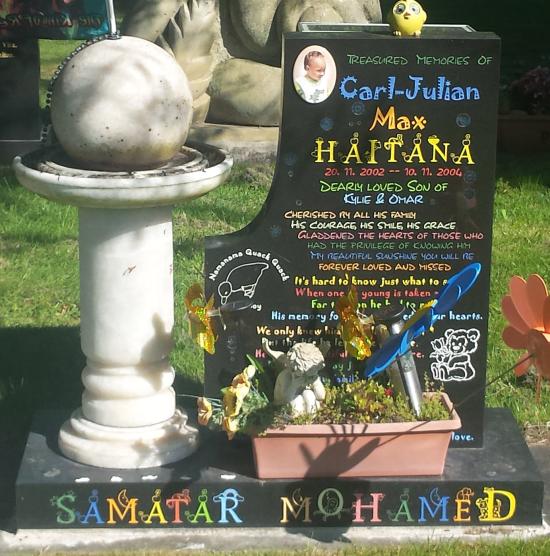 Custom headstone design for a child  crafted from granite by Stoneworx - Memorials of Distinction in New Zealand.
