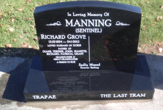 Classic upright headstone with a camber top crafted from granite by Stoneworx - Memorials of Distinction in New Zealand.