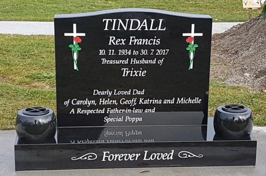 Headstone crafted from granite by Stoneworx - Memorials of Distinction in New Zealand.