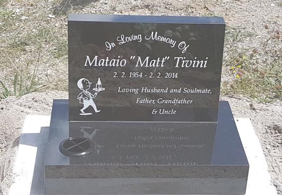 Classic upright headstone with a square or flat top crafted from granite by Stoneworx - Memorials of Distinction in New Zealand.