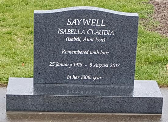 Classic upright headstone with low saddle top crafted from grey granite by Stoneworx - Memorials of Distinction in New Zealand.