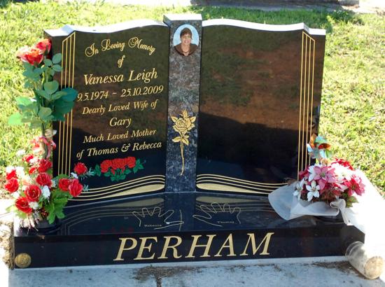 Upright headstone with a variety of a book shape top crafted from granite by Stoneworx - Memorials of Distinction in New Zealand.
