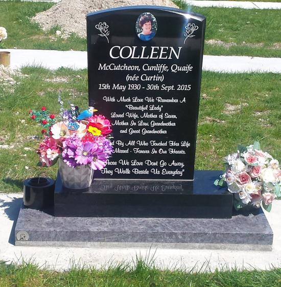 Classic tall upright headstone with camber top crafted from granite by Stoneworx - Memorials of Distinction in New Zealand.