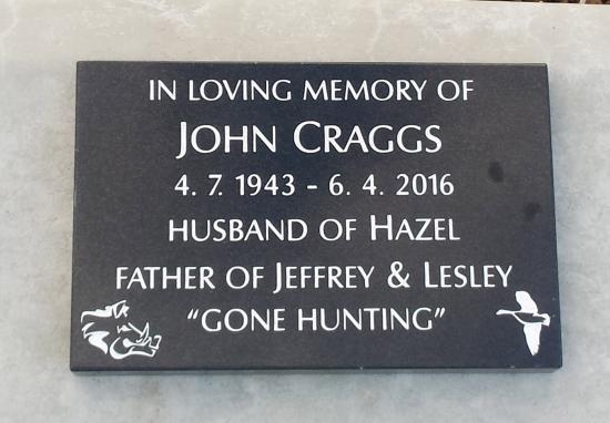 Cremation plaque crafted from granite by Stoneworx - Memorials of Distinction in New Zealand.