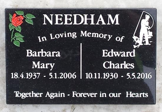 Cremation plaque crafted from granite by Stoneworx - Memorials of Distinction in New Zealand.