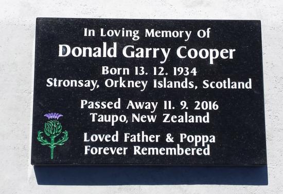 Cremation plaque crafted from granite by Stoneworx - Memorials of Distinction in New Zealand.