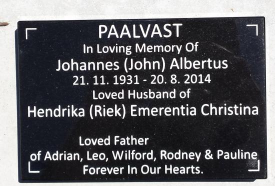 Cremation plaque crafted from granite by Stoneworx - Memorials of Distinction in New Zealand.