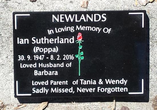 Cremation plaque crafted from granite by Stoneworx - Memorials of Distinction in New Zealand.