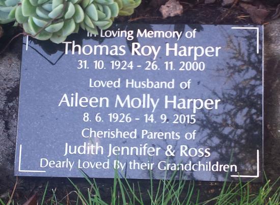 Cremation plaque crafted from granite by Stoneworx - Memorials of Distinction in New Zealand.