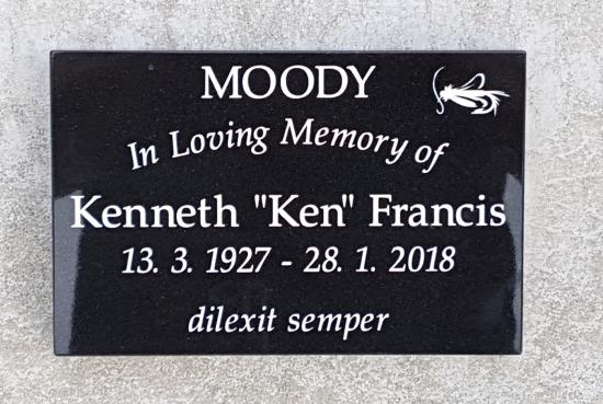 Cremation plaque crafted from granite by Stoneworx - Memorials of Distinction in New Zealand.