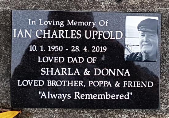 Cremation plaque crafted from granite by Stoneworx - Memorials of Distinction in New Zealand.