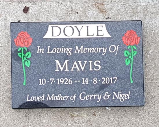 Cremation plaque crafted from granite by Stoneworx - Memorials of Distinction in New Zealand.