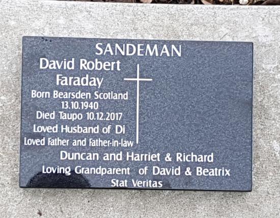 Cremation plaque crafted from granite by Stoneworx - Memorials of Distinction in New Zealand.