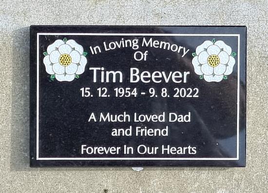 Cremation plaque crafted from granite by Stoneworx - Memorials of Distinction in New Zealand.