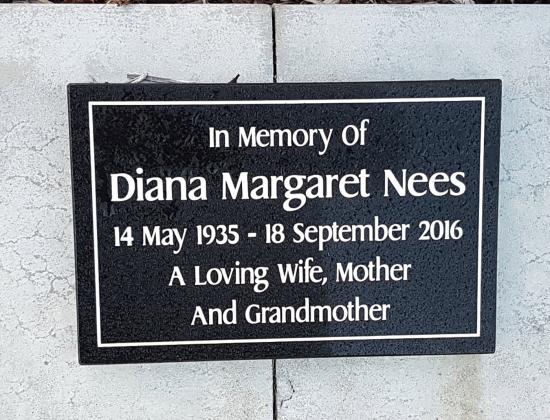 Cremation plaque crafted from granite by Stoneworx - Memorials of Distinction in New Zealand.