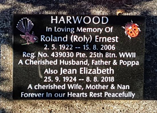 Cremation plaque crafted from granite by Stoneworx - Memorials of Distinction in New Zealand.