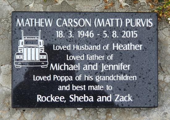 Cremation plaque crafted from granite by Stoneworx - Memorials of Distinction in New Zealand.