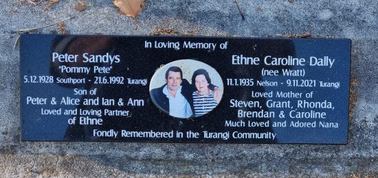 Cremation plaque crafted from granite by Stoneworx - Memorials of Distinction in New Zealand.