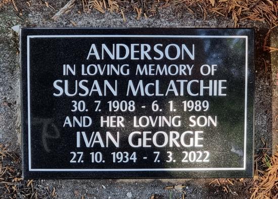 Cremation plaque crafted from granite by Stoneworx - Memorials of Distinction in New Zealand.