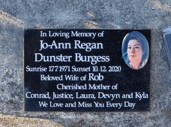 Cremation plaque crafted from granite by Stoneworx - Memorials of Distinction in New Zealand.