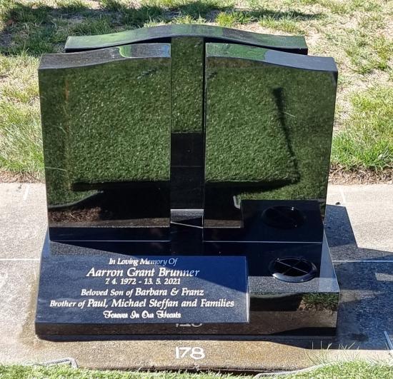 Headstone crafted from granite by Stoneworx - Memorials of Distinction in New Zealand.
