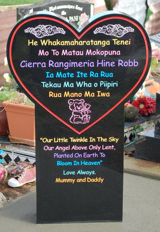 Headstone crafted from granite by Stoneworx - Memorials of Distinction in New Zealand.